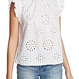 1.State Eyelet Flutter Sleeve Top