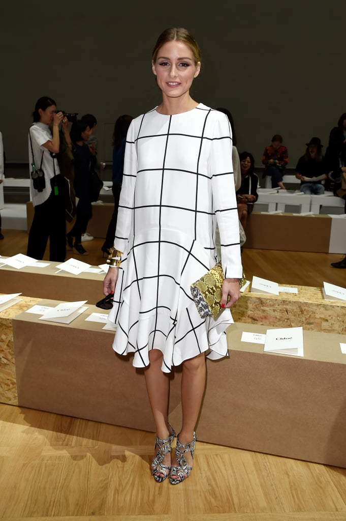 Olivia saw the Chloé show in a look that proves that black-and-white doesn't have to be boring.