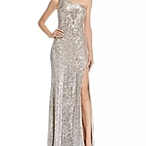 avery g one shoulder sequin gown