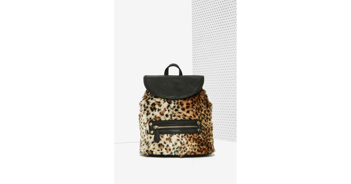 Nila Anthony Hadley Faux Fur Leopard Backpack ($68) | The Best Faux-Fur ...