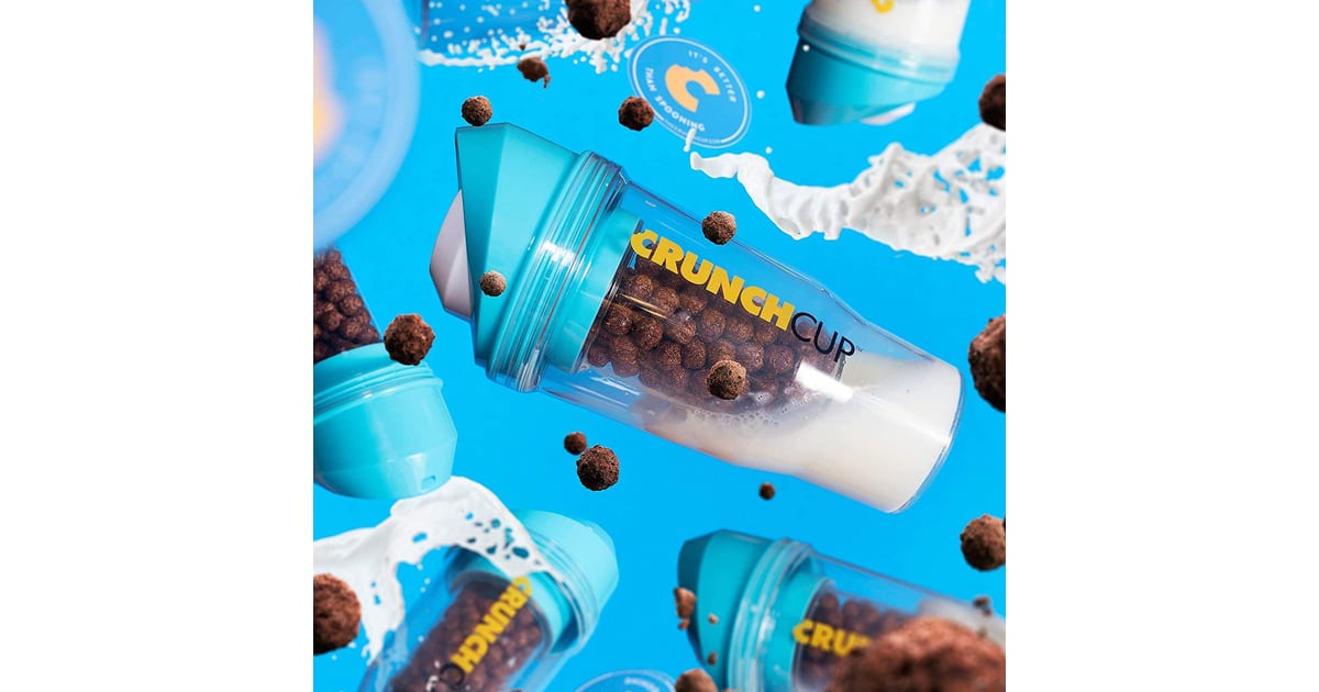 The CrunchCup XL - A Portable Cereal Cup - Blue-Cereal On The Go! NEW