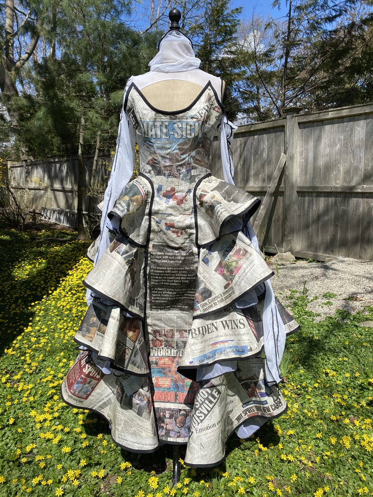 TikTok Designer's Newspaper Dress For Met Gala | Photos