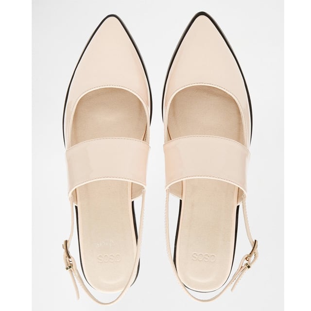 Asos 'Motion' Pointed Flat Shoes (38) Spring Shoe Trends 2016