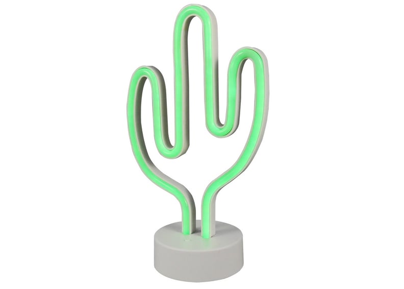LED Neon Figural Cactus Novelty Table Lamp