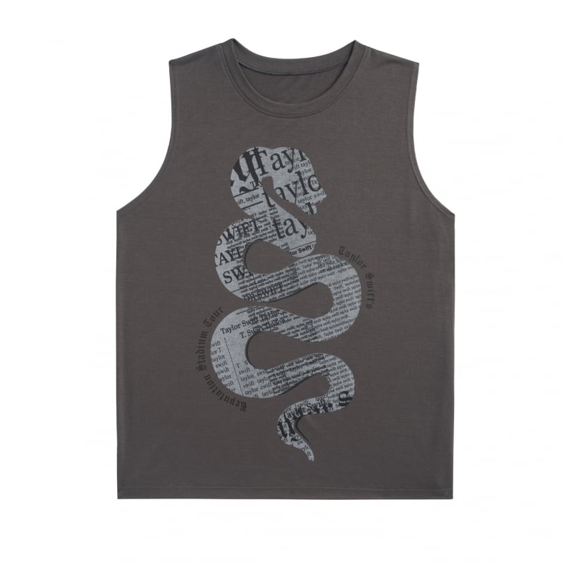 Dark Grey Tour Tank With Snake Design