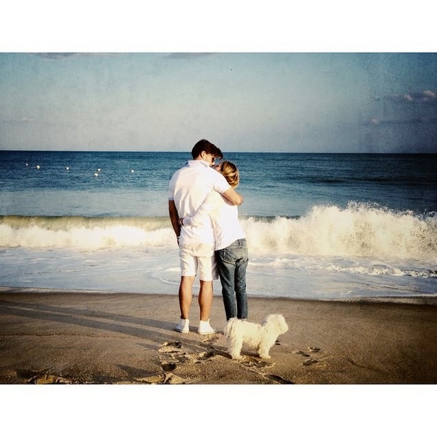 That time their beach walk should have been a postcard.