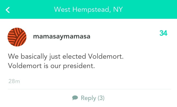 Millennials React to the 2016 Election on Yik Yak