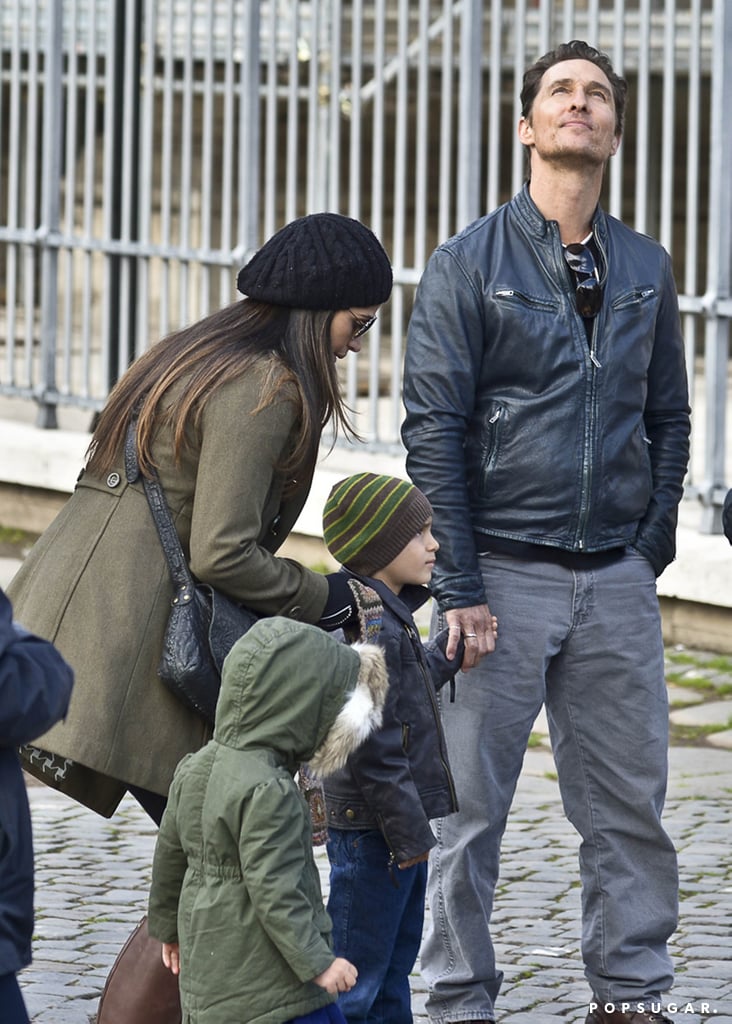 Matthew McConaughey in Rome with His Family | Pictures