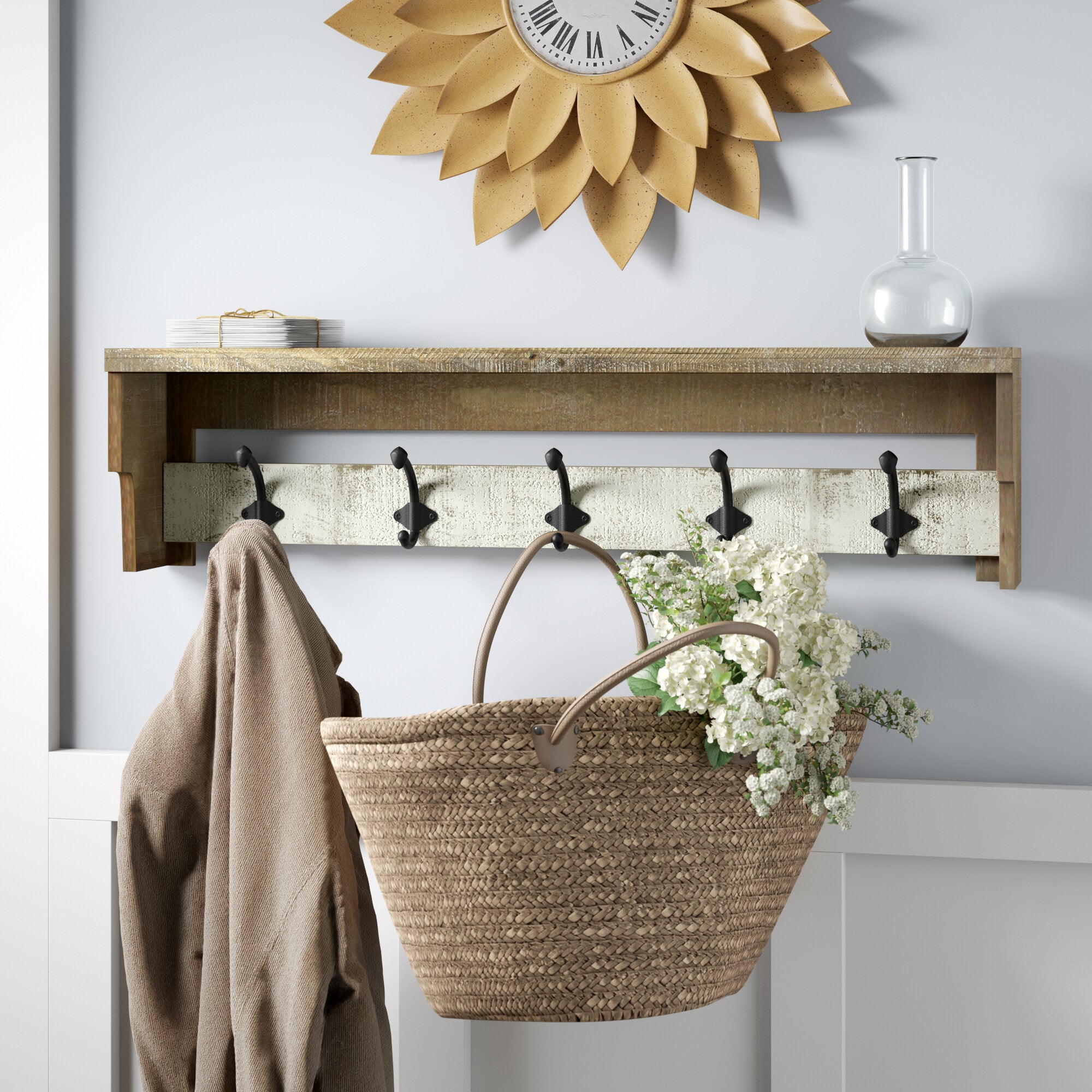 Gracie Oaks Nicola Wall Mounted Coat Rack 45 Incredibly Useful