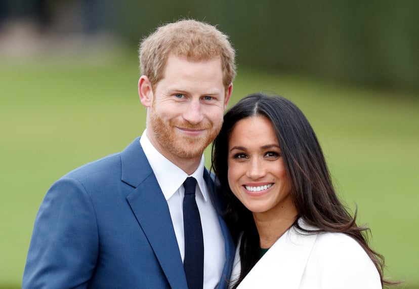 LONDON, UNITED KINGDOM - NOVEMBER 27: (EMBARGOED FOR PUBLICATION IN UK NEWSPAPERS UNTIL 24 HOURS AFTER CREATE DATE AND TIME) Prince Harry and Meghan Markle attend an official photocall to announce their engagement at The Sunken Gardens, Kensington Palace 