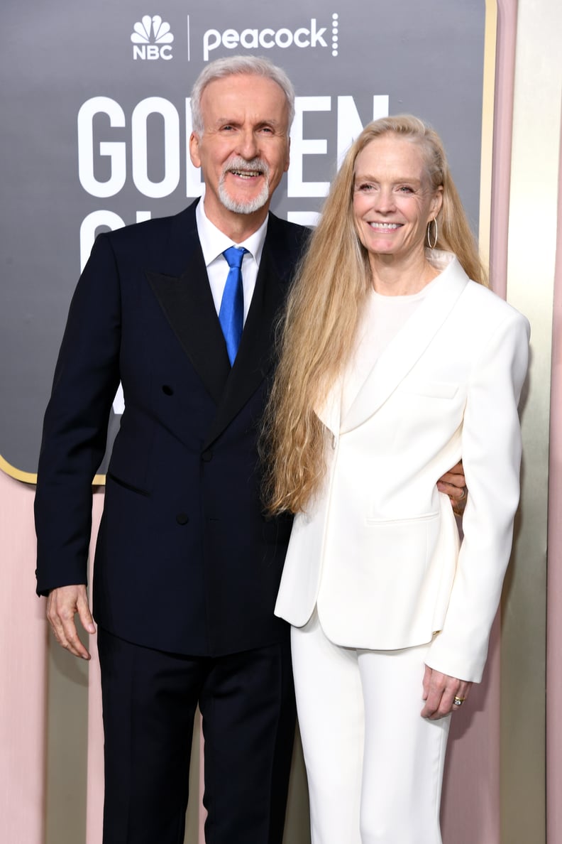 James Cameron and Suzy Amis at the 2023 Golden Globes