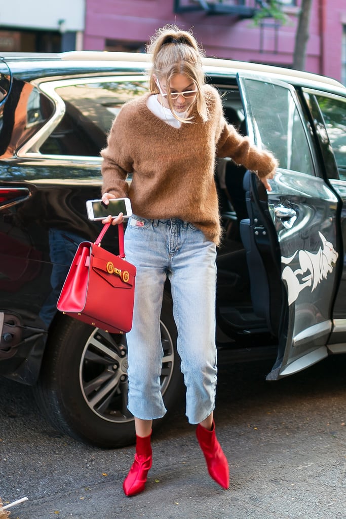 Gigi Hadid's Red Sock Boots