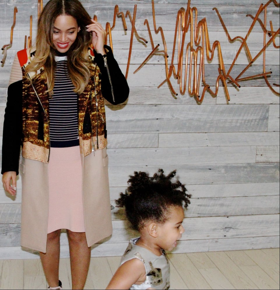 Blue Ivy Carter photobombed her mom, Beyoncé, during a mini photo shoot.
