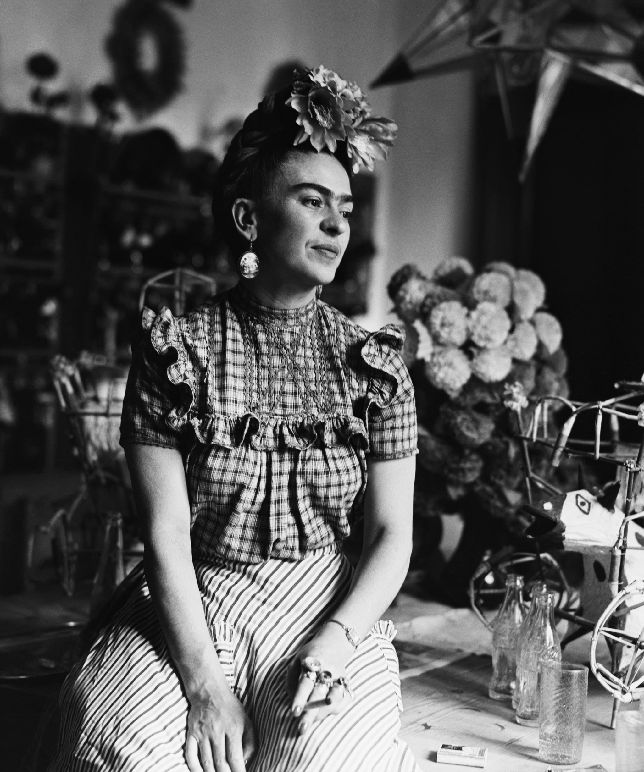 (Original Caption) 1944: Photograph of Frida Kahlo (1910-1954), Mexican painter and wife of Diego Rivera.