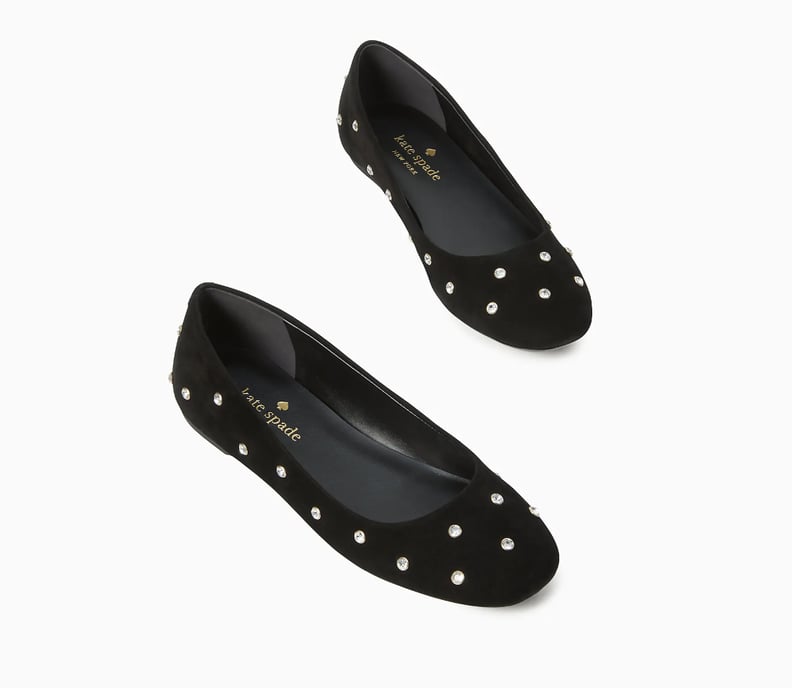 最好的装饰黑色平底鞋:Kate Spade玛丽公寓