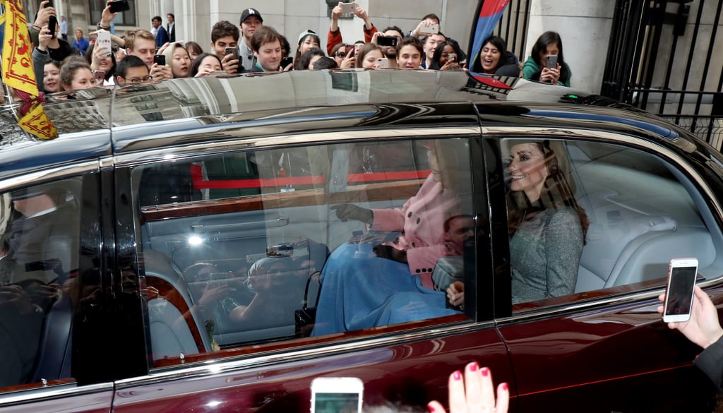 Kate Middleton and Queen Elizabeth II King College March