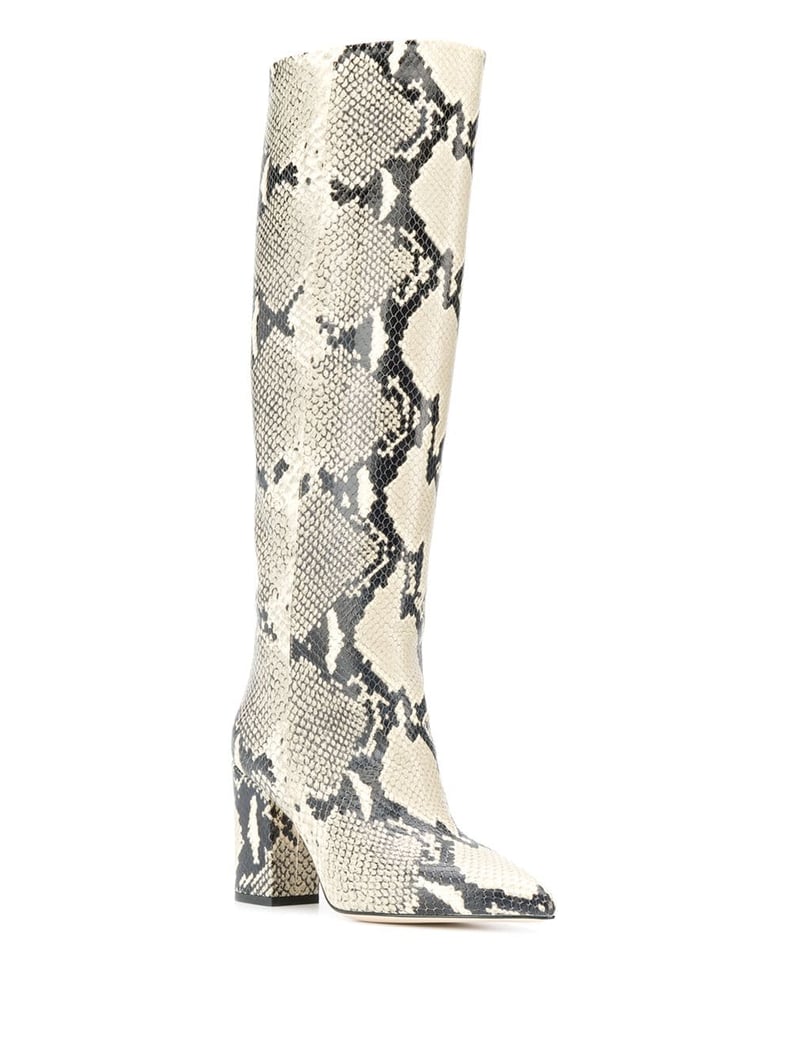 Paris Texas Snakeskin Effect Knee-High Boots