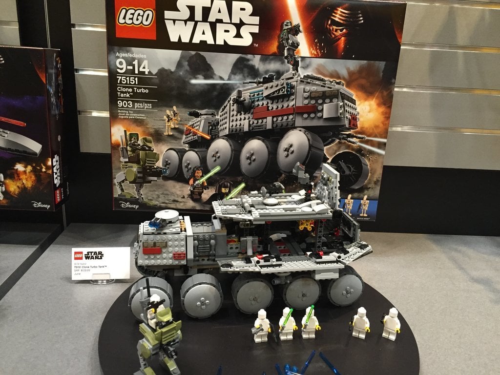 Lego is adding 25 new sets in 2016 that are inspired by classic Star Wars films, the new animated TV series, and Star Wars: The Force Awakens — plus a few scenes from the upcoming movie Star Wars: Rogue One — including the Clone Turbo Tank set ($110).