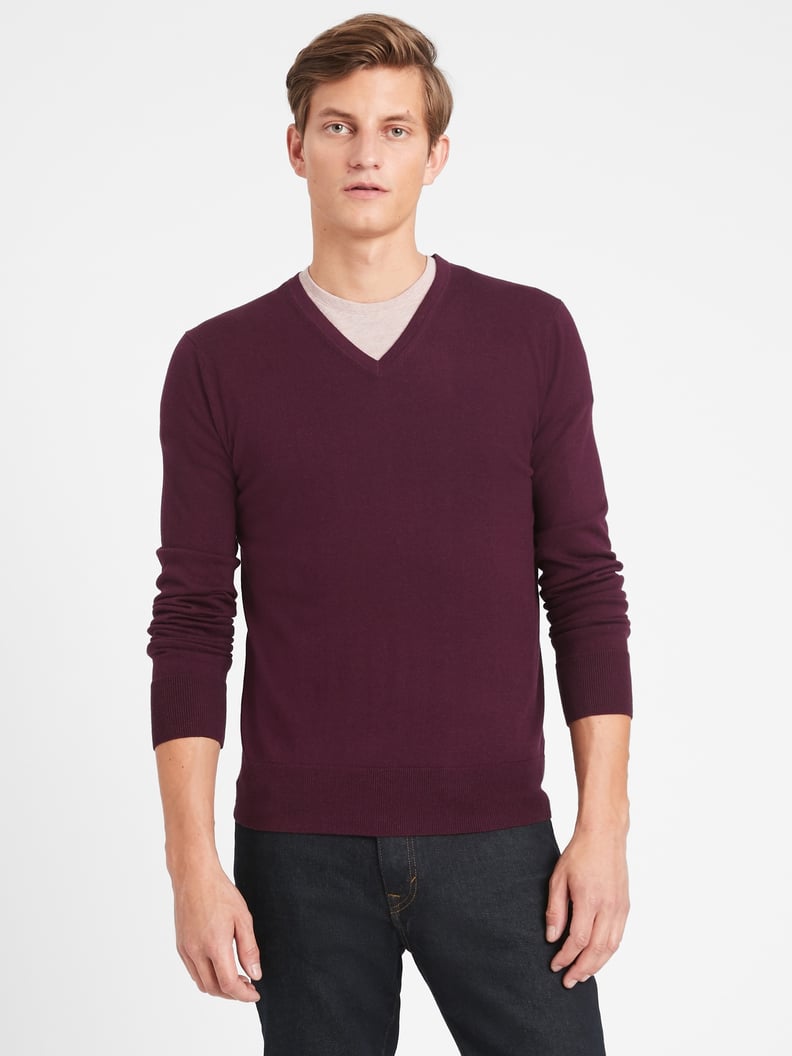 Banana Republic Silk Cotton Cashmere V-Neck Sweater