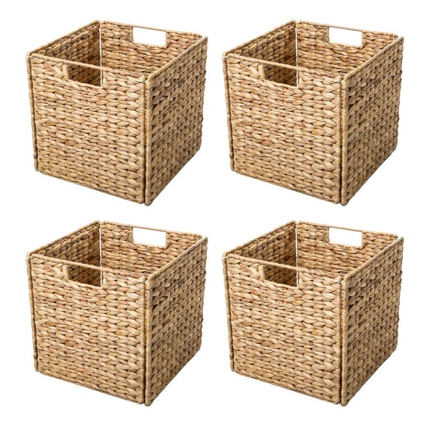 Trademark Innovations Foldable Hyacinth Storage Baskets