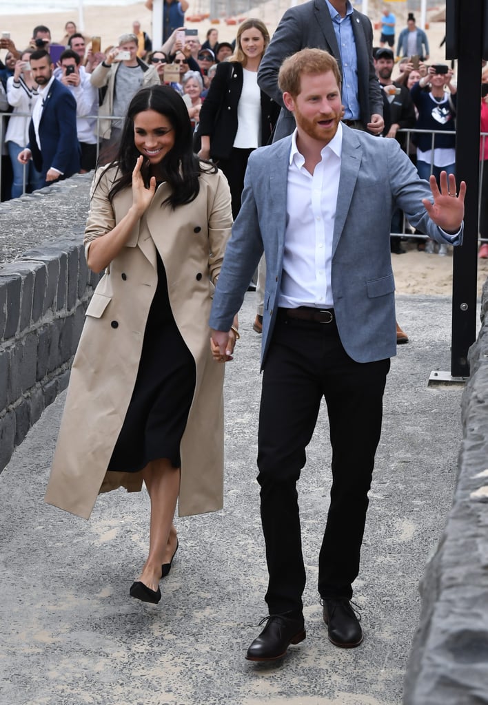 Meghan Markle Black Club Monaco Dress on the Beach 2018