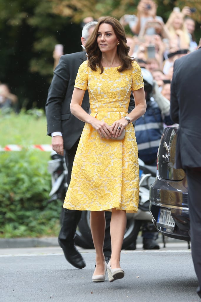 Kate Middleton Yellow Jenny Packham Dress in Germany  POPSUGAR Fashion Australia