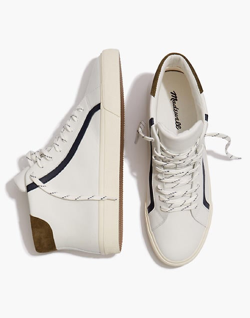 Madewell Sidewalk High-Top Sneakers in Colorblock Leather