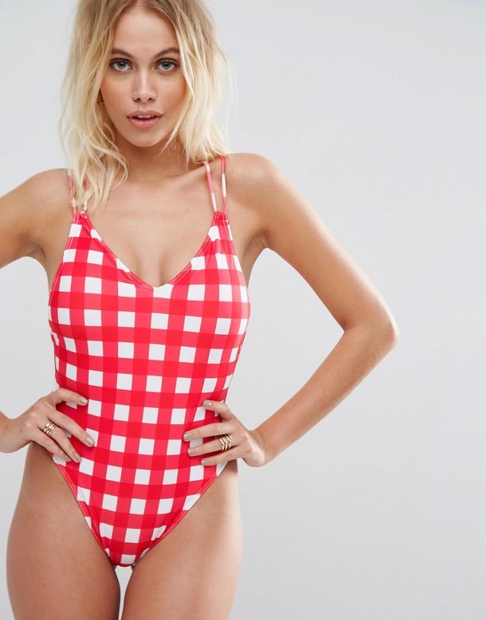 Gingham-Print Swimsuit