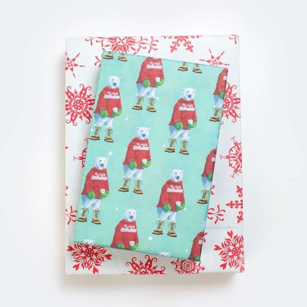 Wrappily Eco-Friendly Wrapping Paper — Holiday Squirrel & Mushrooms -  What's Good