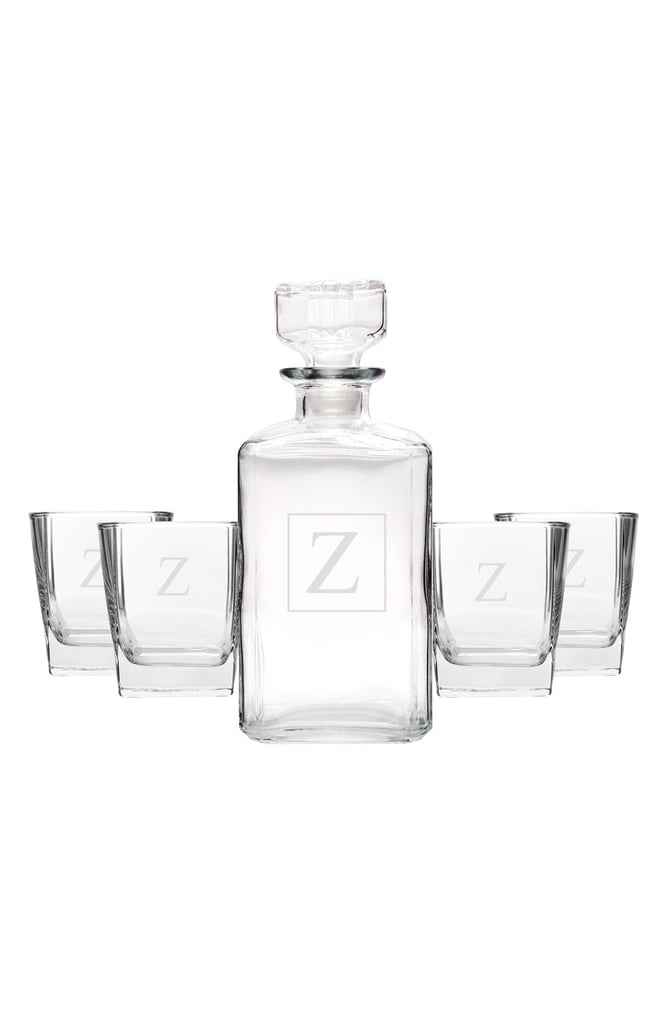 Cathy's Concepts Monogram Five-Piece Decanter Set