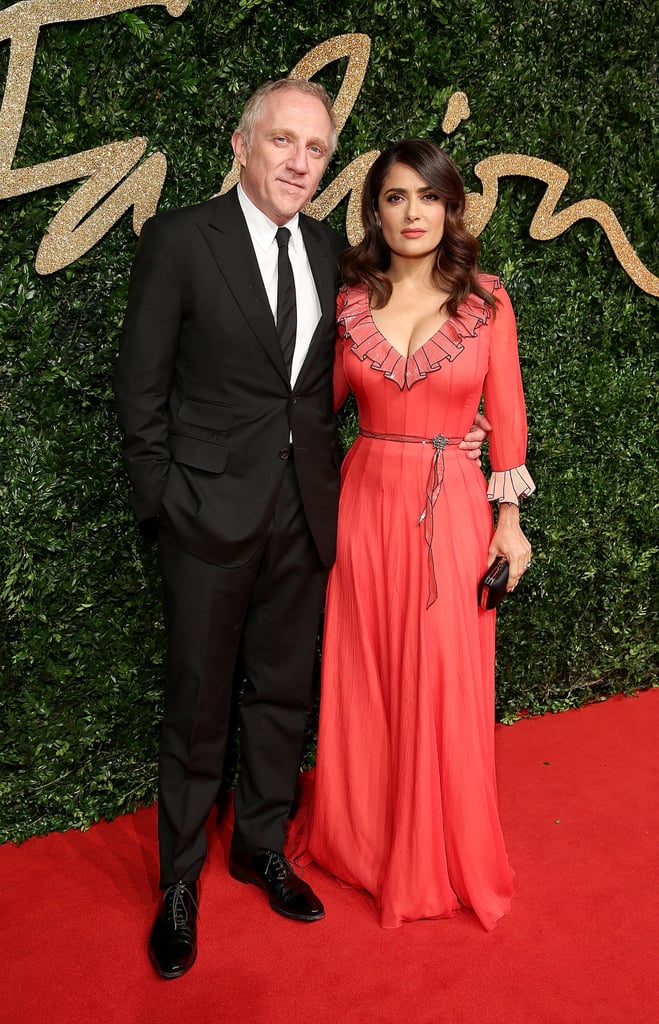 Salma Hayek and Her Husband PDA on the Red Carpet Nov. 2015 POPSUGAR