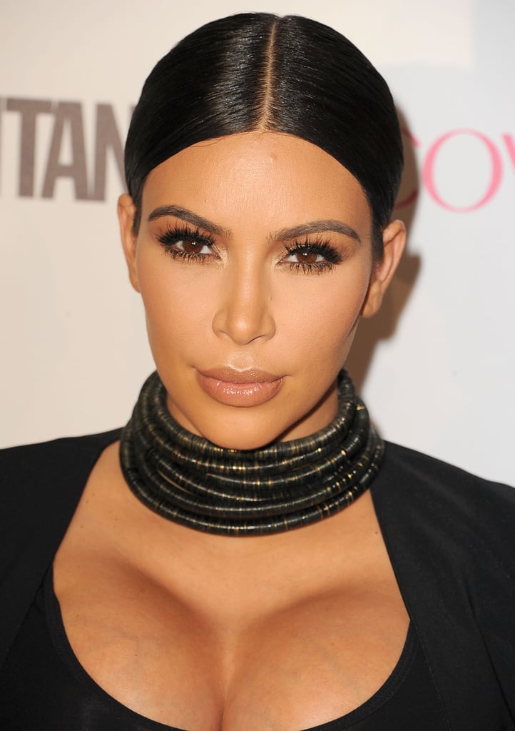 Kim showed lots of cleavage at Cosmo's 50th birthday celebration in October 2015.