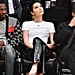 Kendall Jenner Gold Dragon Earrings and Yeezy Shoes 2019