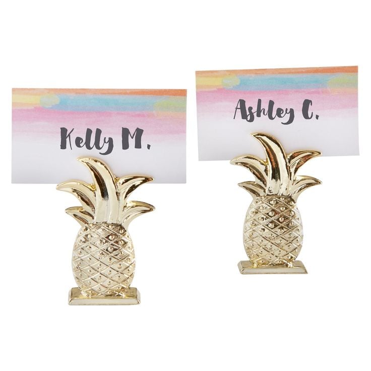 Gold Pineapple Place Card Holder ($19 set of 12)