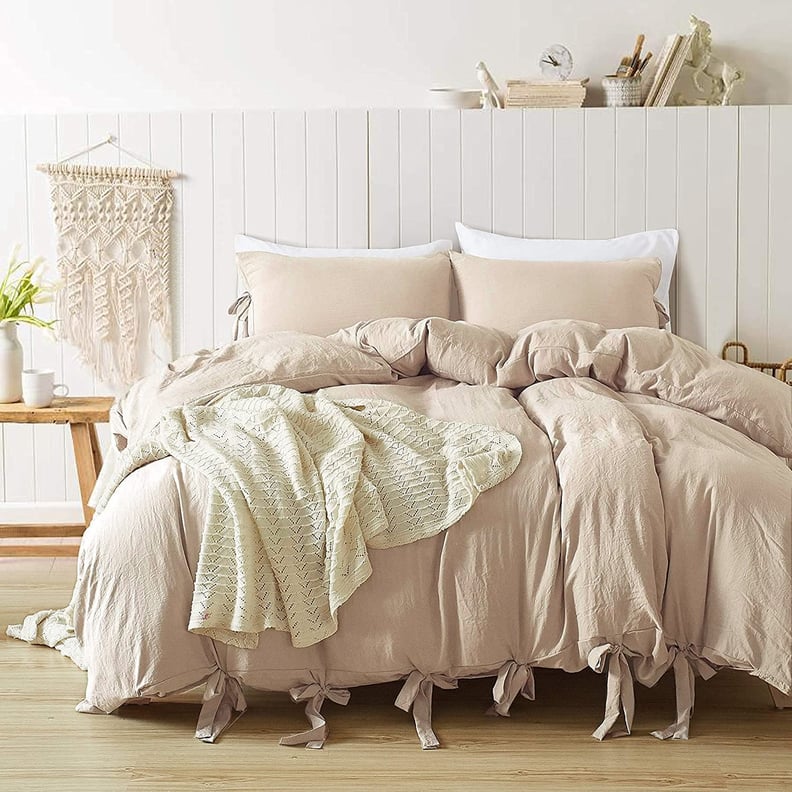 Cozy Bedding: Annadaif Khaki Duvet Cover Set