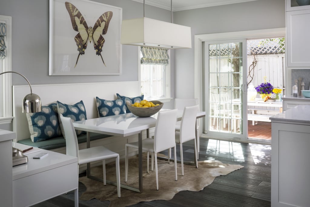 The family's table and set of chairs come from All Modern.