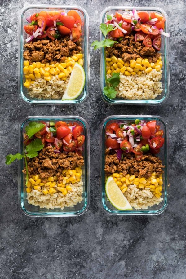 Turkey Taco Lunch Bowls