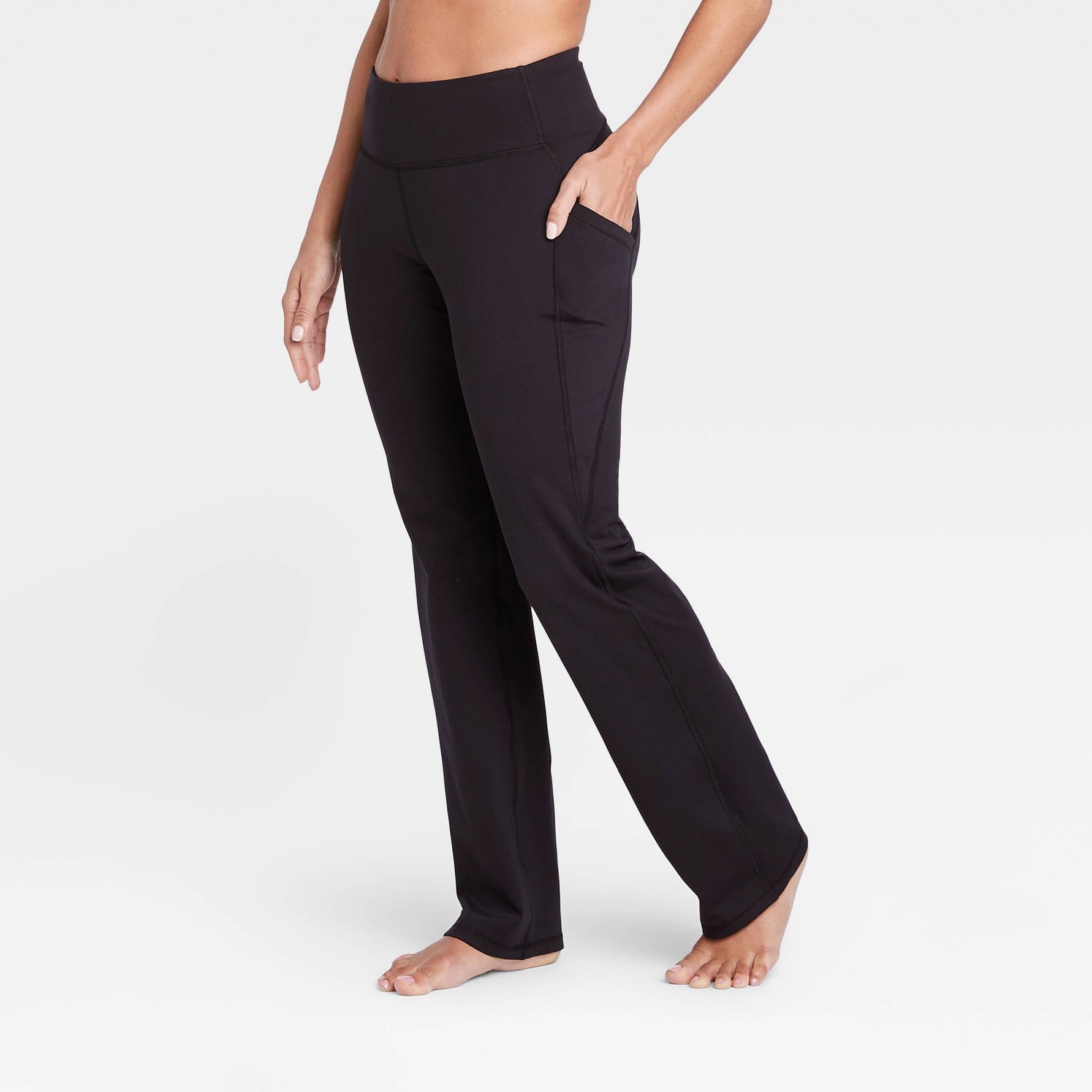 Straight-Leg Yoga Pants: All in Motion Contour Curvy High-Rise Straight Leg  Pants, Flared Leggings Are Back, and These are Our 8 Favourites