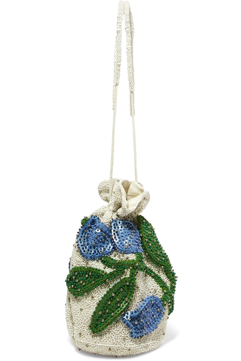 Ganni Orsay Embellished Chiffon Pouch