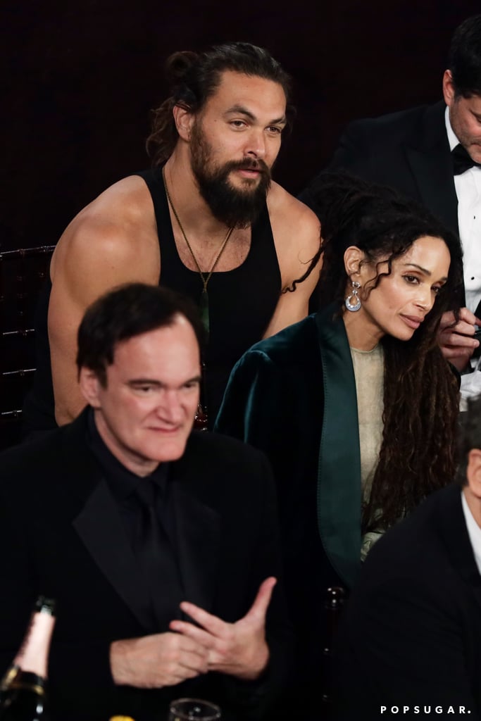 Jason Momoa Wearing a Tank Top at the Golden Globes 2020