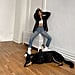 Emily Ratajkowski Wearing Socks Over Her Jeans on Instagram