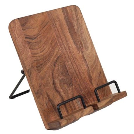 Our Table Wood and Metal Cookbook Holder