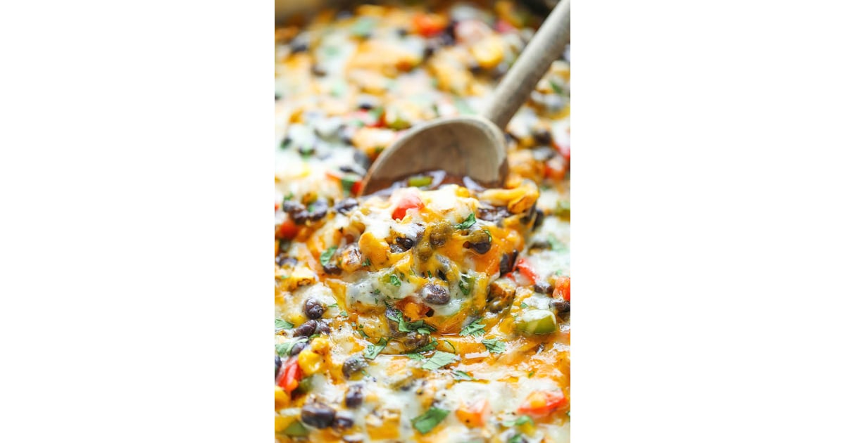 Cheesy Mexican Bean and Vegetable Casserole Vegetarian Casserole