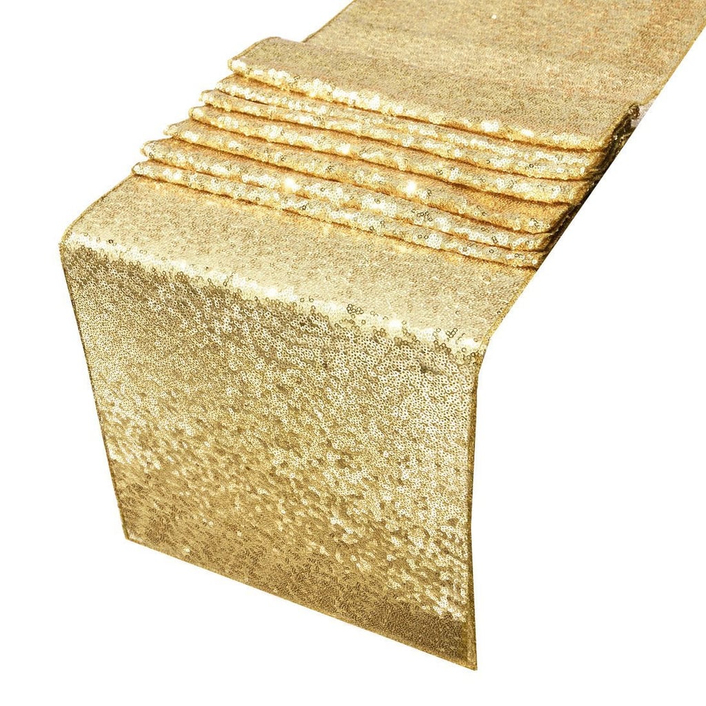 Gold Sequin Table Runner (14) Amazon Prime Spring Party Supplies