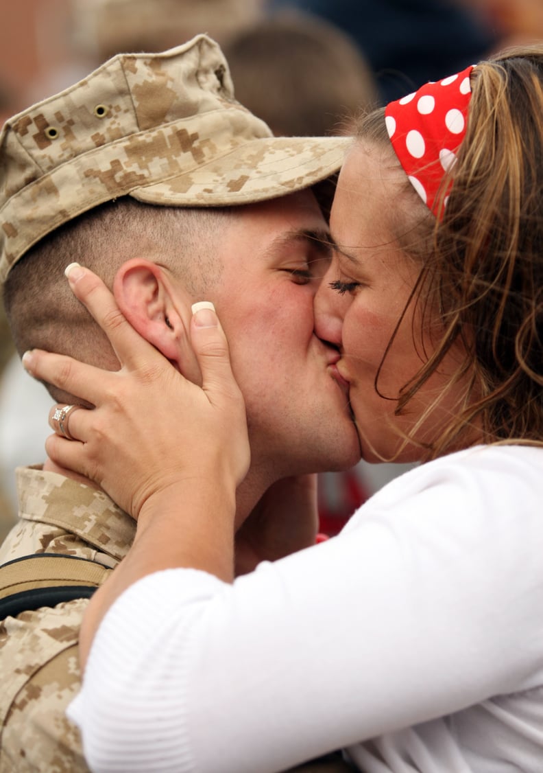 Soldier Homecoming Kissing Pictures | POPSUGAR Love & Sex