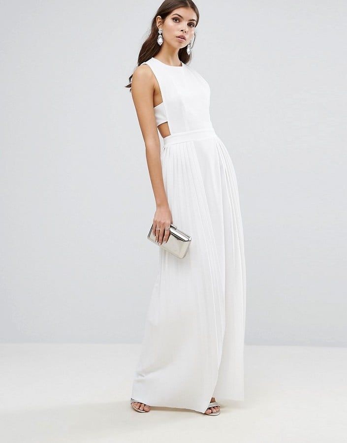 Asos Pleated Tabard Maxi Dress