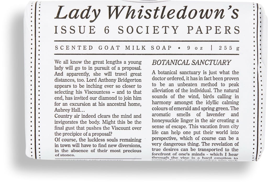 "Bridgerton" x Beekman 1802 Holiday Collection: Lady Whistledown Individual Bar Soaps