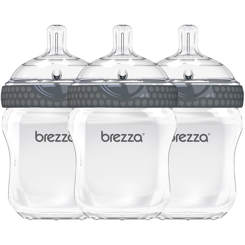 Baby Brezza Two Piece Natural Baby Bottle with Lid