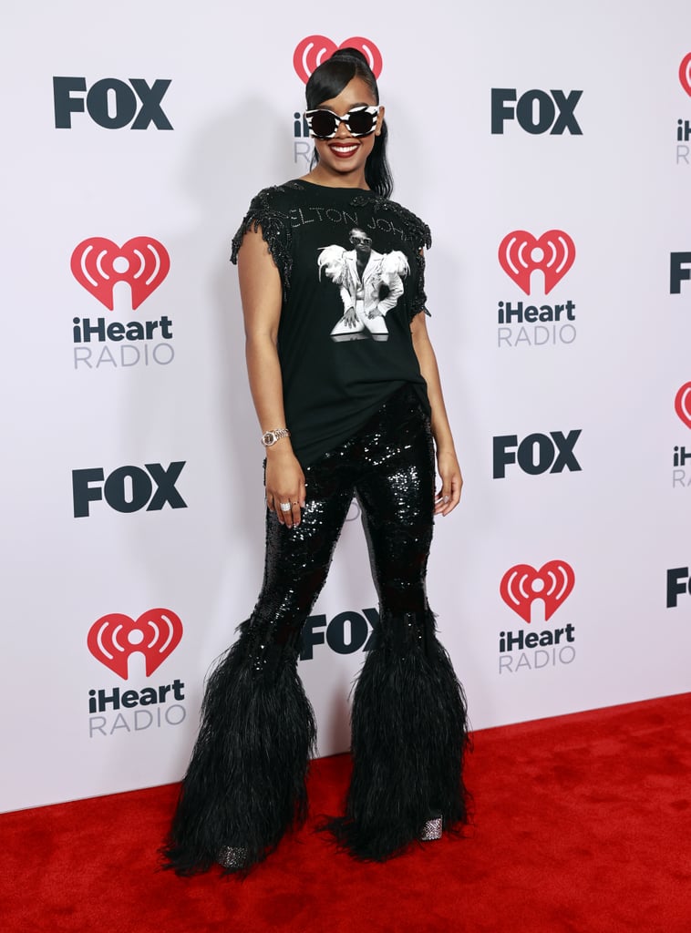 H.E.R.'s Sequin Outfits at the 2021 iHeartRadio Music Awards