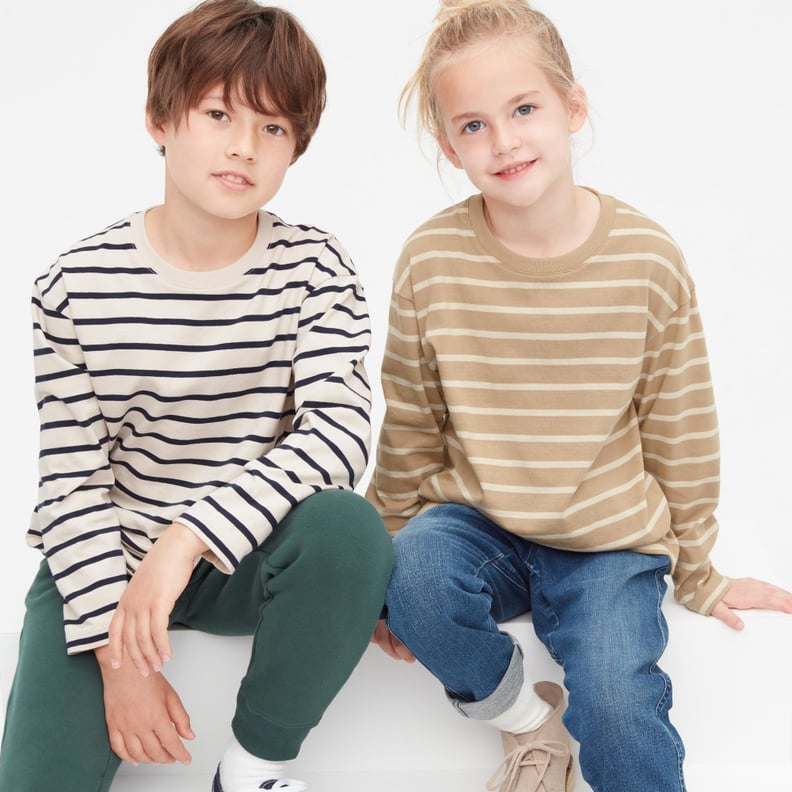 A Striped T-Shirt: Uniqlo Striped Crew Neck Long-Sleeve T-Shirt